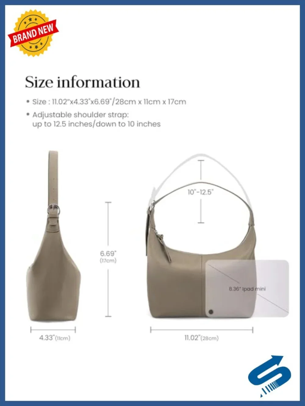Genuine Leather Slouchy Hobo Bag Women Ultra Lightweight Shoulder Purse Handbag